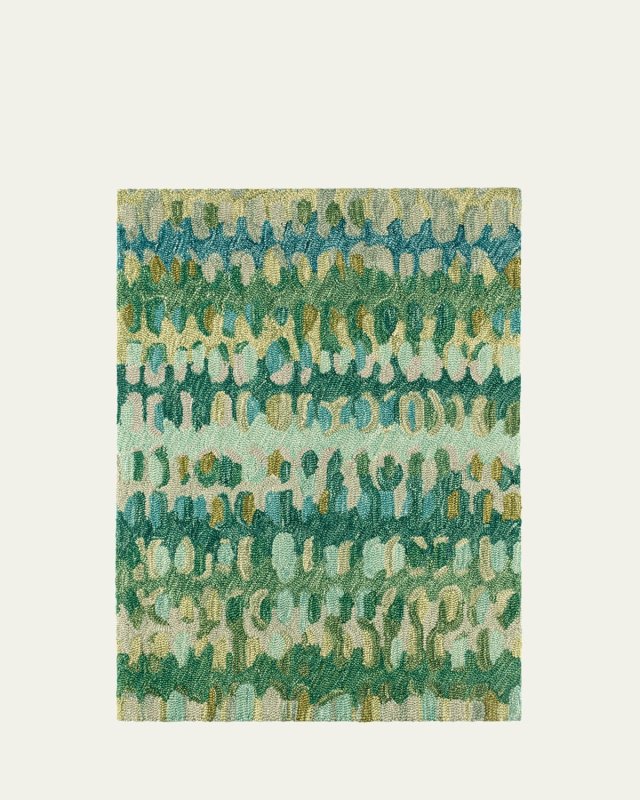 Paint Chip Moss Micro-Hooked Rug, 8' x 10'
